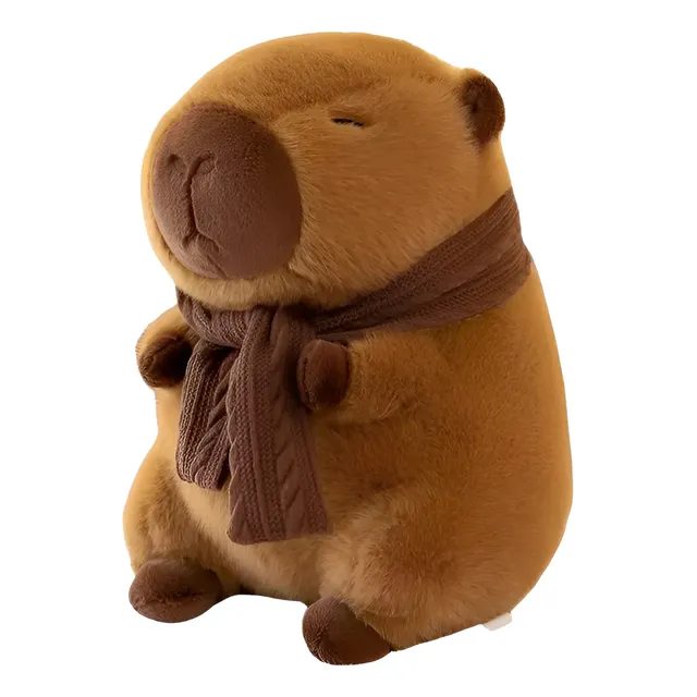 Capivara de pelúcia com cachecol